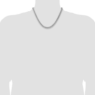 14k WG Semi-Solid Miami Cuban Chain (Style BC156W-18)