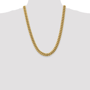14K Semi-Solid Miami Cuban with Lobster Clasp Chain (Style BC157-24)