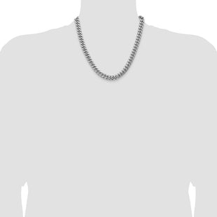 14k WG Semi-Solid Miami Cuban Chain (Style BC157W-20)