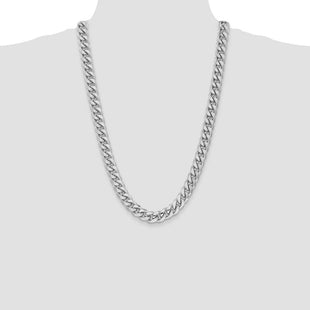 14k WG Semi-Solid Miami Cuban Chain (Style BC158W-26)
