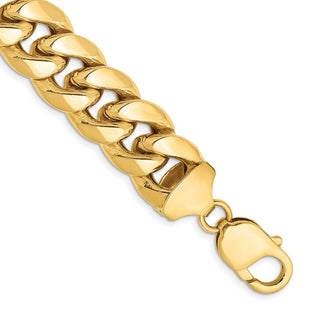 14K Semi-Solid Miami Cuban with Lobster Clasp Bracelet (Style BC164-8)
