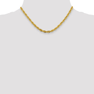 14K Semi Solid Rope with Lobster Clasp Chain (Style BC169-16)