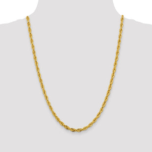 14K Semi Solid Rope with Lobster Clasp Chain (Style BC169-24)