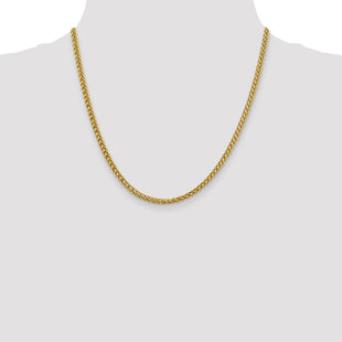 14K Semi-Solid 3-Wire Wheat with Lobster Clasp Chain (Style BC177-20)
