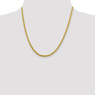 14K Semi-Solid Diamond-cut Wheat with Lobster Clasp Chain (Style BC183-20)