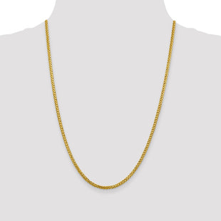 14K Semi-Solid Diamond-cut Wheat with Lobster Clasp Chain (Style BC183-24)