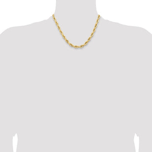 14K Semi Solid Rope with Lobster Clasp Chain (Style BC194-18)
