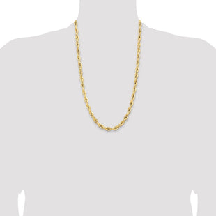14K Semi Solid Rope with Lobster Clasp Chain (Style BC194-26)
