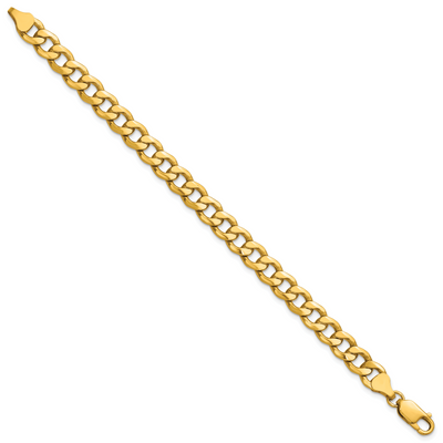 14K Semi-Solid Curb Chain, 7 x 7.5mm