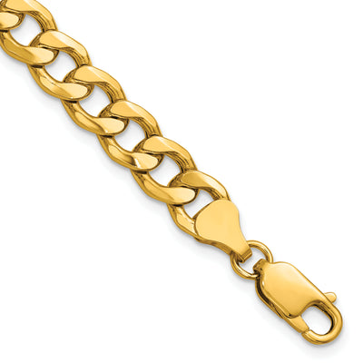 14K Semi-Solid Curb Chain, 7 x 7.5mm