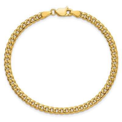 14K Semi-Solid Miami Cuban Chain, 7 x 3.5mm
