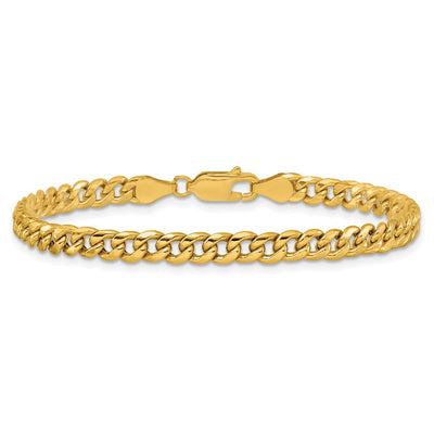 14K Semi-Solid Miami Cuban Chain, 7 x 4.5mm