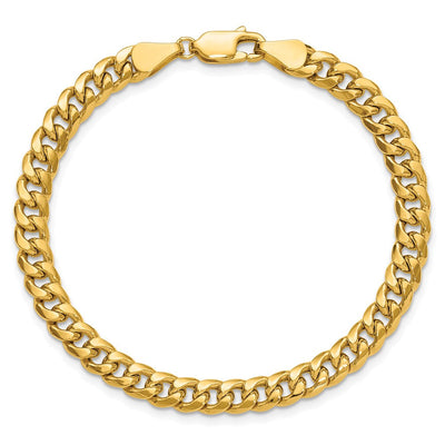 14K Semi-Solid Miami Cuban Chain, 7 x 5.25mm