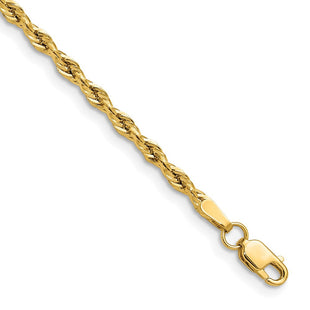 14K Yellow Gold Semi-Solid Rope Chain (Style BC202-7)