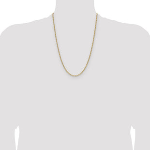 14k Semi-Solid Beveled Paperclip Chain (Style BC207-24)