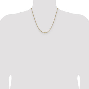 14k Semi-Solid Figaro Chain (Style BC210-20)