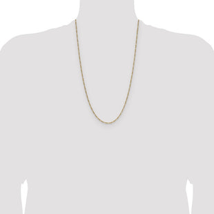 14k Semi-Solid Figaro Chain (Style BC210-26)