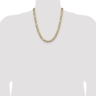 14k Semi-Solid Figaro Chain (Style BC211-22)