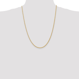 14K Semi-Solid Wheat with Lobster Clasp Chain (Style BC76-24)