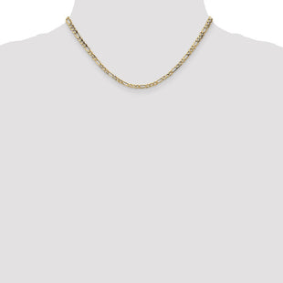 14K Semi-Solid Figaro with Lobster Clasp Chain (Style BC93-16)
