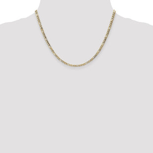 14K Semi-Solid Figaro with Lobster Clasp Chain (Style BC93-18)