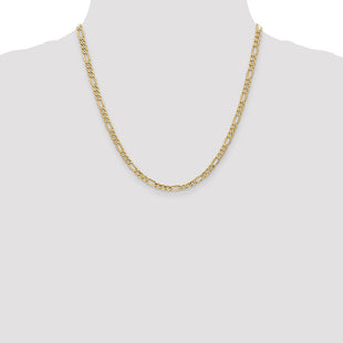 14K Semi-Solid Figaro with Lobster Clasp Chain (Style BC94-20)