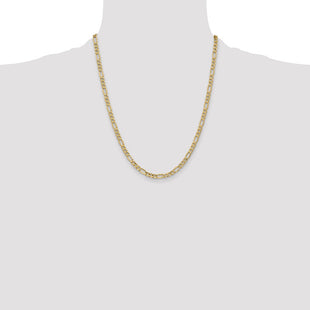 14K Semi-Solid Figaro with Lobster Clasp Chain (Style BC94-22)