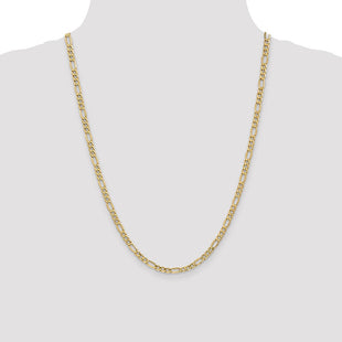 14K Semi-Solid Figaro with Lobster Clasp Chain (Style BC94-24)