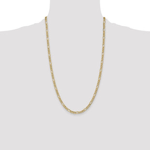 14K Semi-Solid Figaro with Lobster Clasp Chain (Style BC94-26)