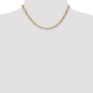 14K Semi-Solid Figaro with Lobster Clasp Chain (Style BC95-16)