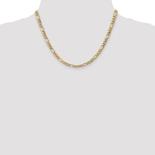 14K Semi-Solid Figaro with Lobster Clasp Chain (Style BC95-18)