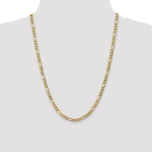 14K Semi-Solid Figaro with Lobster Clasp Chain (Style BC95-24)