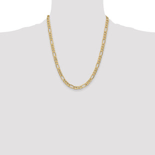 14K Semi-Solid Figaro with Lobster Clasp Chain (Style BC96-22)