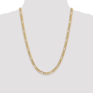 14K Semi-Solid Figaro with Lobster Clasp Chain (Style BC96-24)