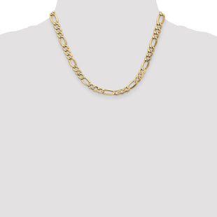 14K Semi-Solid Figaro with Lobster Clasp Chain (Style BC97-18)
