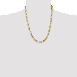 14K Semi-Solid Figaro with Lobster Clasp Chain (Style BC97-22)