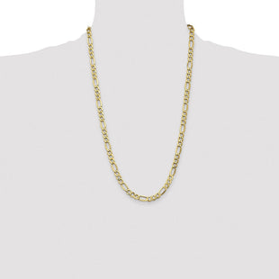 14K Semi-Solid Figaro with Lobster Clasp Chain (Style BC97-26)