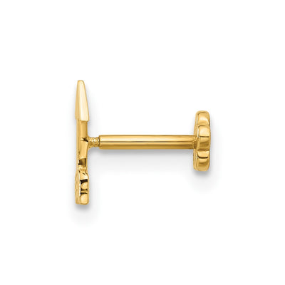 14K 18 Gauge Polished Arrow Cartilage Body Jewelry