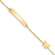 14K Polished 5.5in Butterfly ID Bracelet