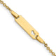 14K Polished Cut-out Heart Plate Baby/Child ID Bracelet