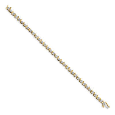 14K Complete 3/8 carat Diamond S-link Tennis Bracelet