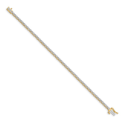14K Complete 1/2 carat Diamond Illusion Setting Tennis Bracelet