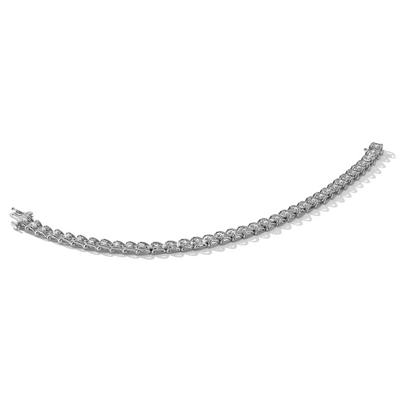 14K White Gold Complete 5/8 carat Diamond Illusion Setting Tennis Bracelet