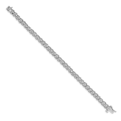 14K White Gold Complete 5/8 carat Diamond Illusion Setting Tennis Bracelet