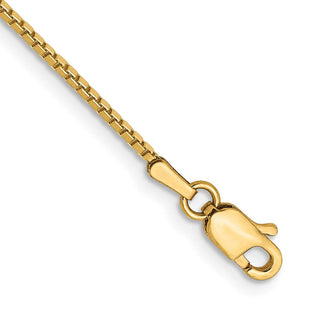 14K . Box with Lobster Clasp Bracelet (Style BOX105-7)