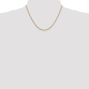 14K Box with Lobster Clasp Chain (Style BOX200-18)