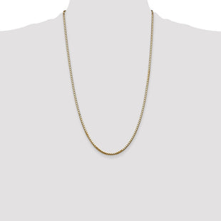 14K Box with Lobster Clasp Chain (Style BOX250-26)