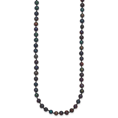 14K Black Near-Round Freshwater Cultured Pearl Bracelet