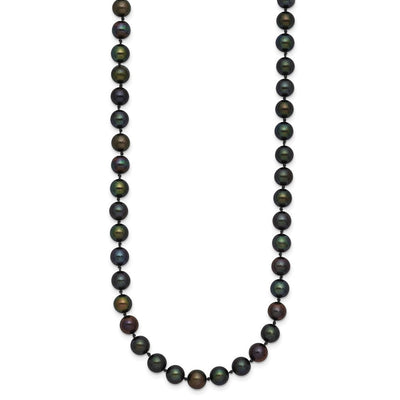 14K Black Near-Round Freshwater Cultured Pearl Bracelet