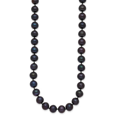 14K Black Near-Round Freshwater Cultured Pearl Bracelet